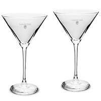 Lewis & Clark College Pioneers Two-Piece Traditional 10oz. Martini Glass Set