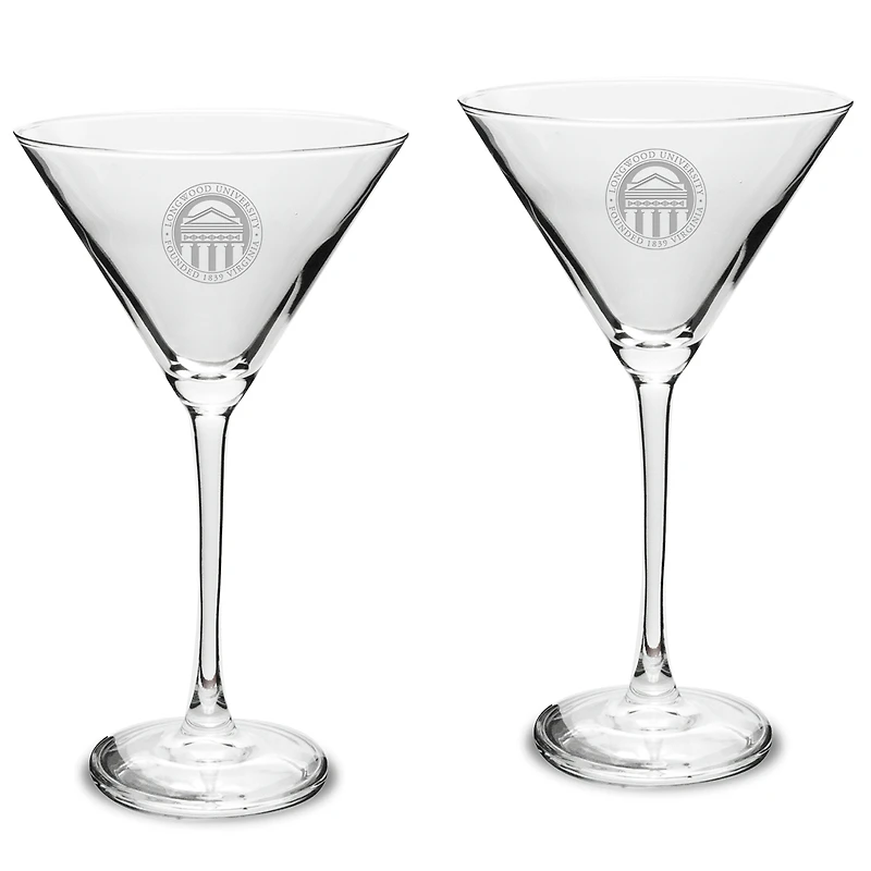 Longwood Lancers Two-Piece Traditional 10oz. Martini Glass Set