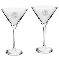 St. John Fisher Cardinals Two-Piece Traditional 10oz. Martini Glass Set