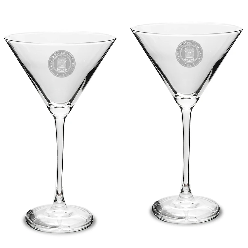 Gettysburg Bullets Two-Piece Traditional 10oz. Martini Glass Set