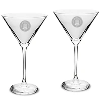 Gettysburg Bullets Two-Piece Traditional 10oz. Martini Glass Set