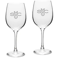 Saint Mary's Gaels 16oz. 2-Piece Logo Traditional White Wine Glass Set
