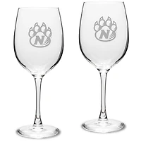 Northwest Missouri State Bearcats 16oz. 2-Piece Traditional White Wine Glass Set