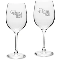 Florida Tech Panthers 16oz. 2-Piece Traditional White Wine Glass Set