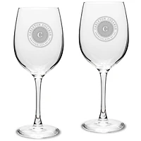 Carleton Knights 16oz. 2-Piece Traditional White Wine Glass Set