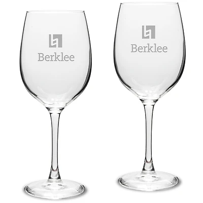 Berklee College of Music 16oz. 2-Piece Traditional White Wine Glass Set