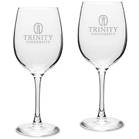 Trinity Tigers 16oz. 2-Piece Traditional White Wine Glass Set