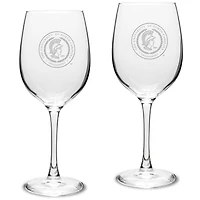 UNCG Spartans 16oz. 2-Piece Traditional White Wine Glass Set