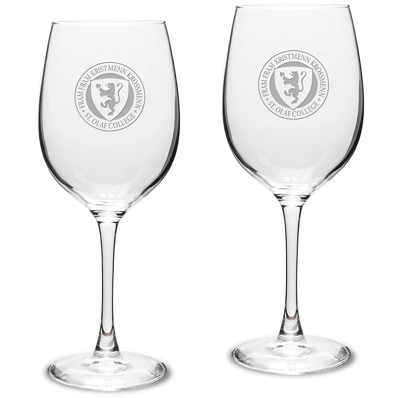 St. Olaf Oles 16oz. 2-Piece Traditional White Wine Glass Set
