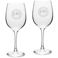 Oberlin Yeomen 16oz. 2-Piece Traditional White Wine Glass Set