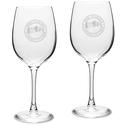Oberlin Yeomen 16oz. 2-Piece Traditional White Wine Glass Set
