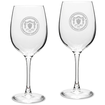 Washington College Shoremen 16oz. 2-Piece Traditional White Wine Glass Set