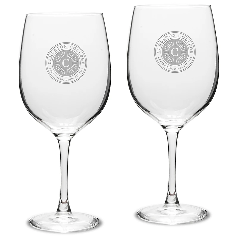 Carleton Knights 19oz. 2-Piece Traditional Robusto Red Wine Table Glass Set