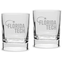 Florida Tech Panthers 11.75oz. Square Double Old Fashioned Glass Set