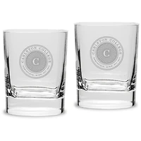 Carleton Knights 11.75oz. Square Double Old Fashioned Glass Set