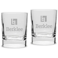 Berklee College of Music 11.75oz. Square Double Old Fashioned Glass Set