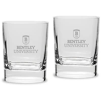 Bentley Falcons 11.75oz. Square Double Old Fashioned Glass Set