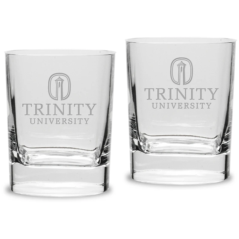 Trinity Tigers 11.75oz. Square Double Old Fashioned Glass Set