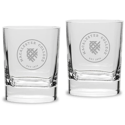 Macalester Scots 11.75oz. Square Double Old Fashioned Glass Set