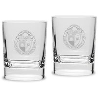 University of Redlands Bulldogs 11.75oz. Square Double Old Fashioned Glass Set