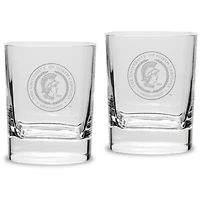 UNCG Spartans 11.75oz. Square Double Old Fashioned Glass Set