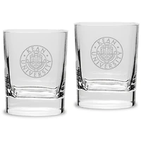 Kean University Cougars 11.75oz. Square Double Old Fashioned Glass Set