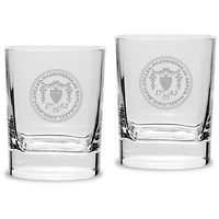 Washington College Shoremen 11.75oz. Square Double Old Fashioned Glass Set