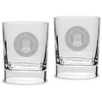 Gettysburg Bullets 11.75oz. Square Double Old Fashioned Glass Set