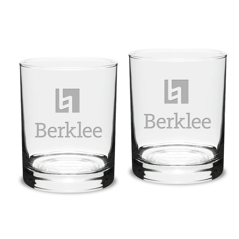 Berklee College of Music 14oz. 2-Piece Classic Double Old-Fashioned Glass Set