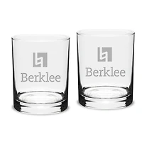 Berklee College of Music 14oz. 2-Piece Classic Double Old-Fashioned Glass Set