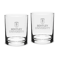 Bentley Falcons 14oz. 2-Piece Classic Double Old-Fashioned Glass Set