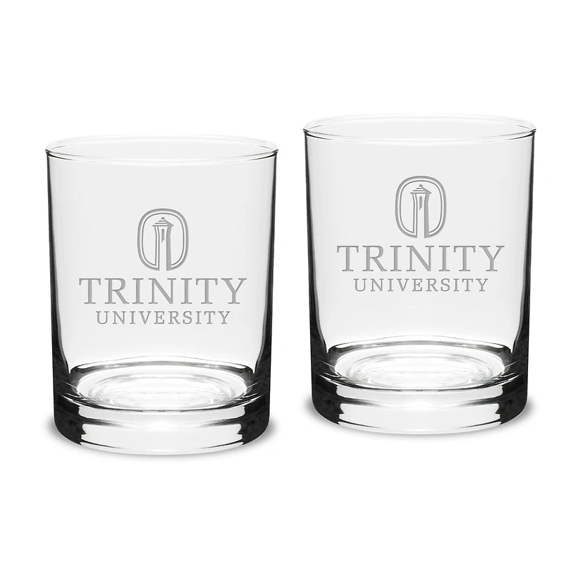 Trinity Tigers 14oz. 2-Piece Classic Double Old-Fashioned Glass Set