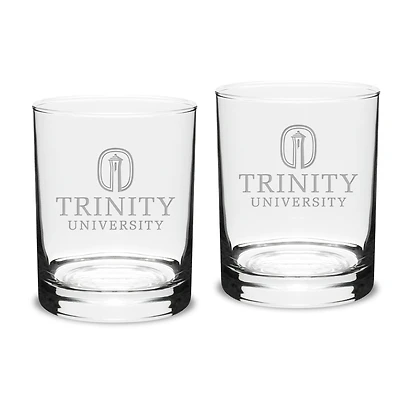 Trinity Tigers 14oz. 2-Piece Classic Double Old-Fashioned Glass Set