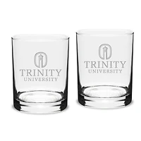 Trinity Tigers 14oz. 2-Piece Classic Double Old-Fashioned Glass Set