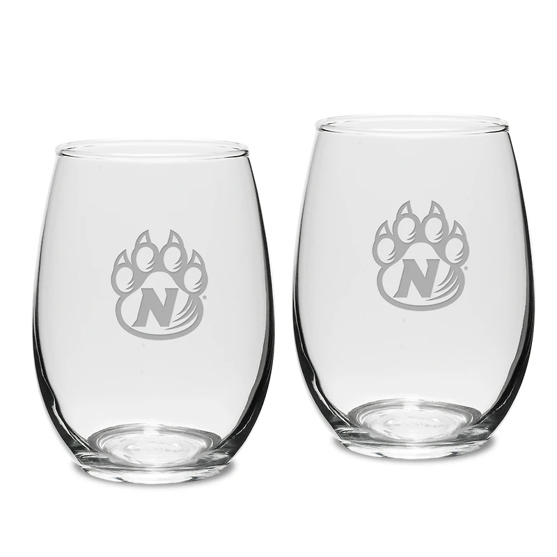Northwest Missouri State Bearcats 15oz. 2-Piece Stemless Wine Glass Set