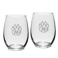 Northwest Missouri State Bearcats 15oz. 2-Piece Stemless Wine Glass Set