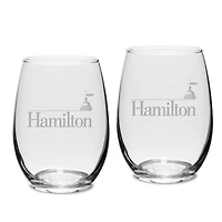 Hamilton Continentals 15oz. 2-Piece Stemless Wine Glass Set