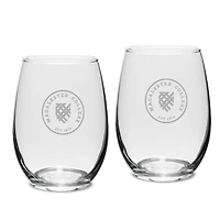 Macalester Scots 15oz. 2-Piece Stemless Wine Glass Set