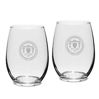 Washington College Shoremen 15oz. 2-Piece Stemless Wine Glass Set