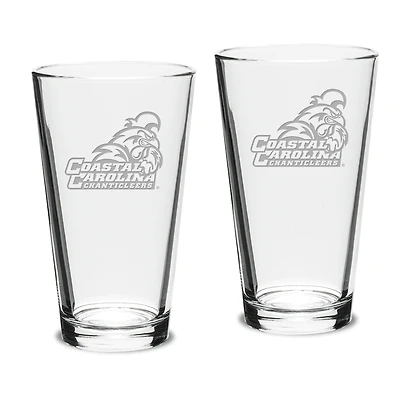 Coastal Carolina Chanticleers 16oz. 2-Piece Classic Pub Glass Set