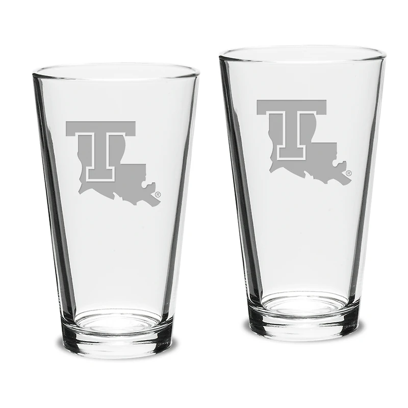 Louisiana Tech Bulldogs 16oz. 2-Piece Classic Pub Glass Set