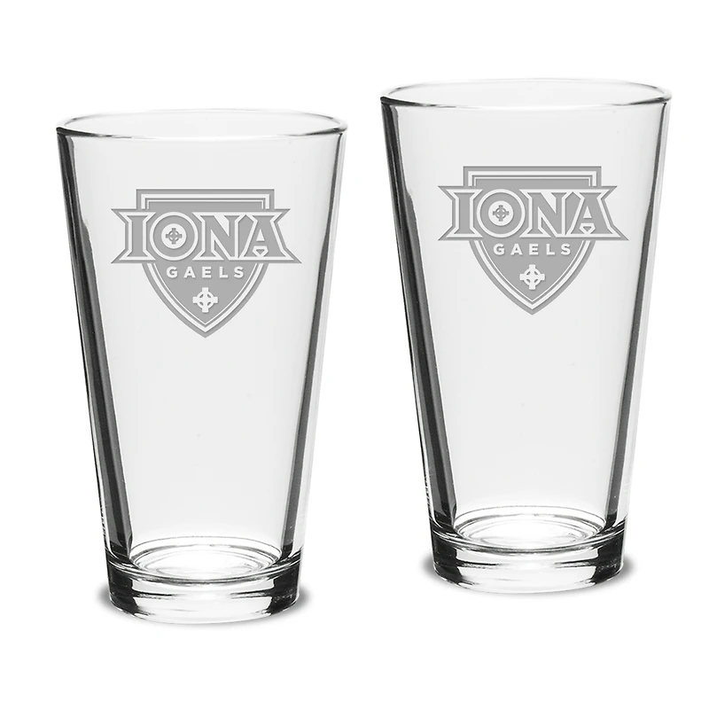 Iona University Gaels 16oz. 2-Piece Classic Pub Glass Set