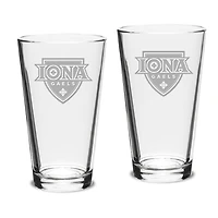 Iona University Gaels 16oz. 2-Piece Classic Pub Glass Set