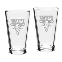 Worcester Polytechnic Institute Engineers 16oz. 2-Piece Classic Pub Glass Set