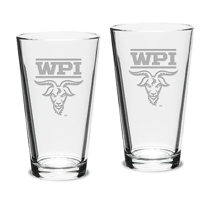 Worcester Polytechnic Institute Engineers 16oz. 2-Piece Classic Pub Glass Set