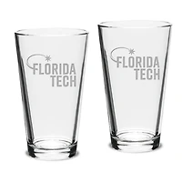 Florida Tech Panthers 16oz. 2-Piece Classic Pub Glass Set