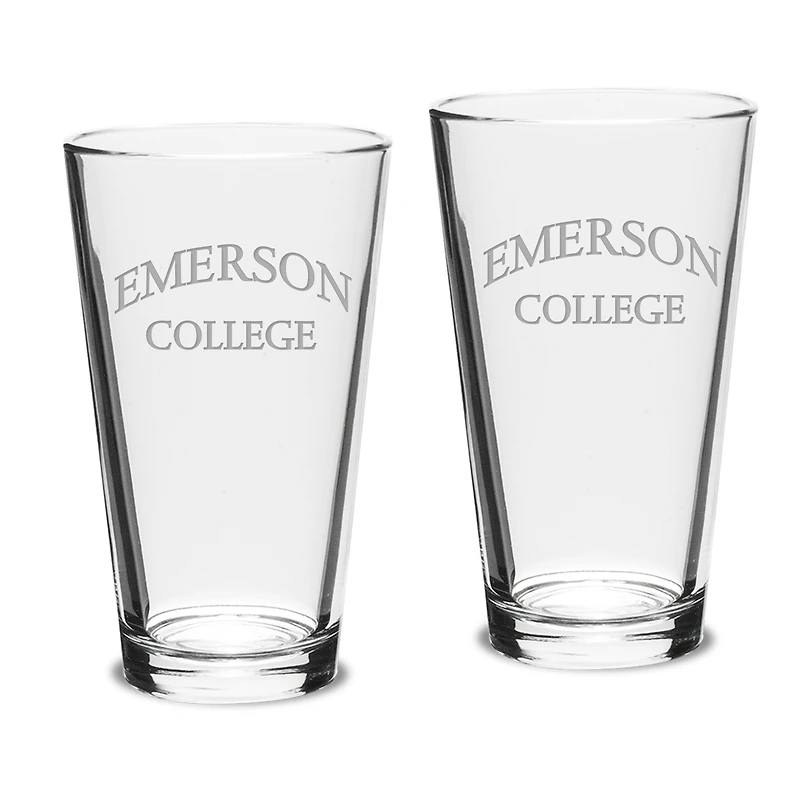 Emerson College Lions 16oz. 2-Piece Classic Pub Glass Set