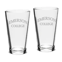 Emerson College Lions 16oz. 2-Piece Classic Pub Glass Set
