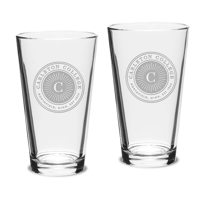 Carleton Knights 16oz. 2-Piece Classic Pub Glass Set