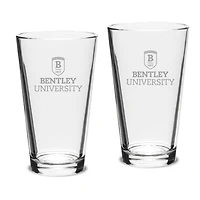 Bentley Falcons 16oz. 2-Piece Classic Pub Glass Set